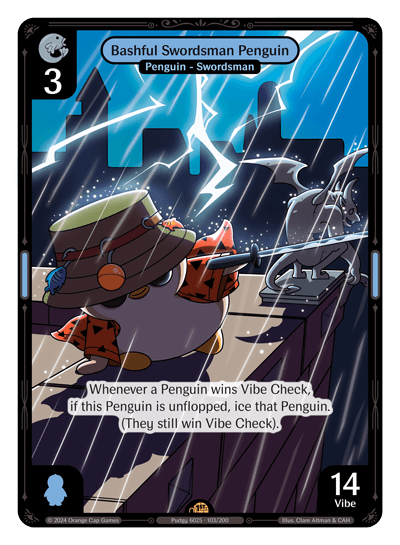 Bashful Swordsman Penguin Holo - Enter The Huddle