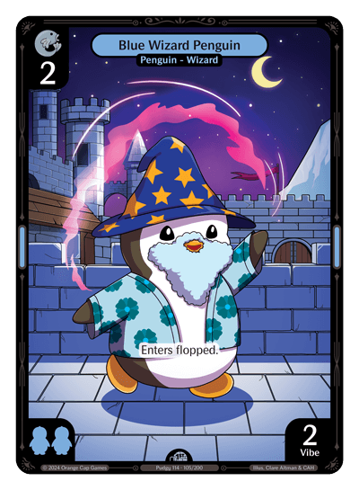 Blue Wizard Penguin - Enter The Huddle