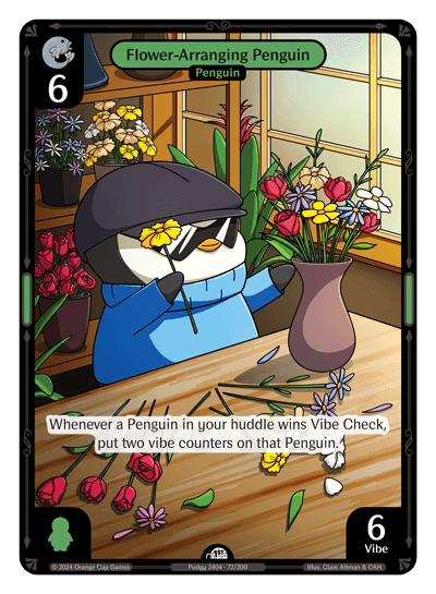 Flower-Arranging Penguin Holo - Enter The Huddle