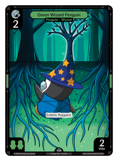 Green Wizard Penguin Holo - Enter The Huddle