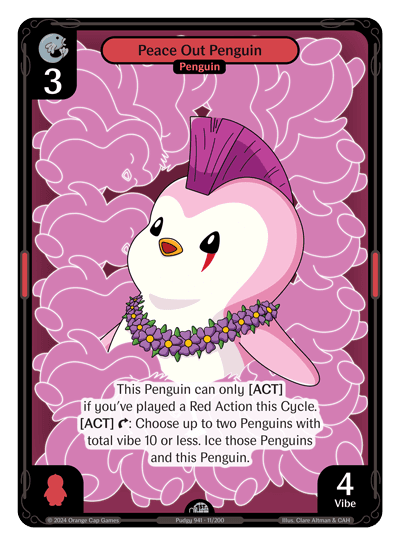 Peace Out Penguin Holo - Enter The Huddle