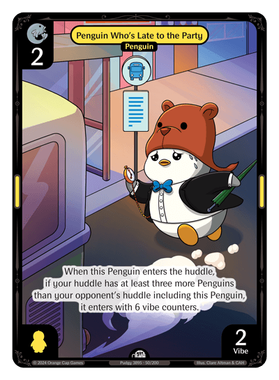 Penguin Who's Late to the Party