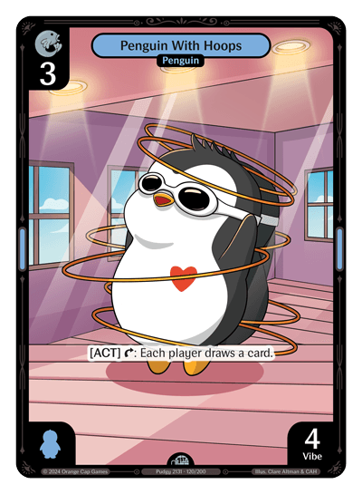 Penguin With Hoops Holo - Enter The Huddle