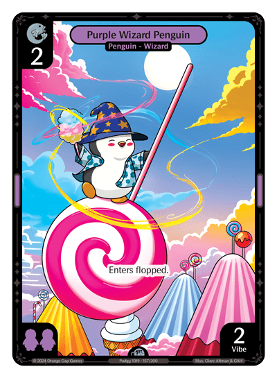 Purple Wizard Penguin Holo - Enter The Huddle