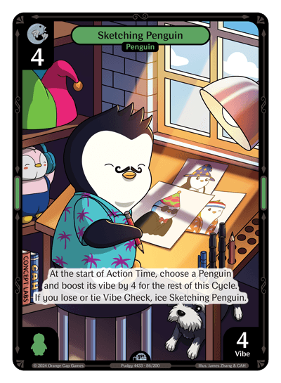 Sketching Penguin Holo - Enter The Huddle