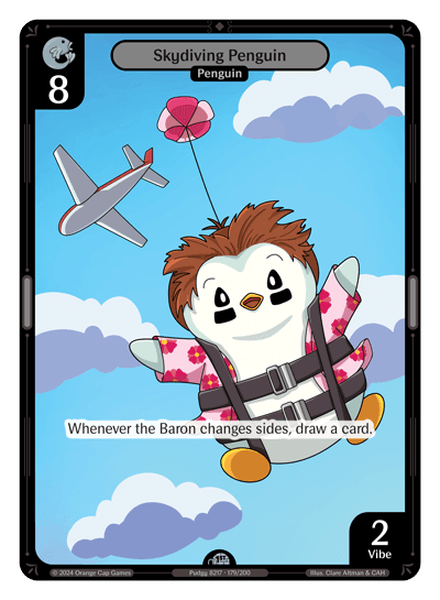 Skydiving Penguin - Enter The Huddle