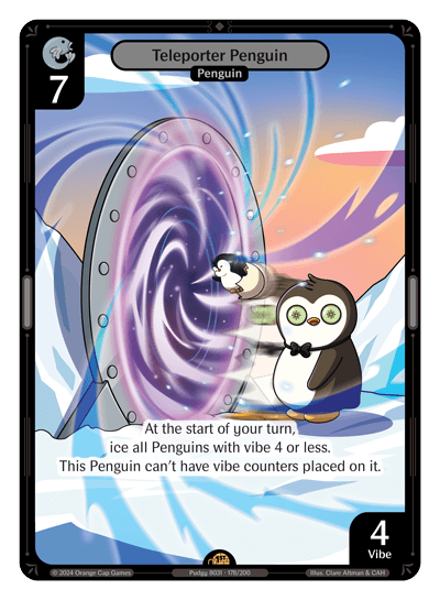 Teleporter Penguin Holo - Enter The Huddle