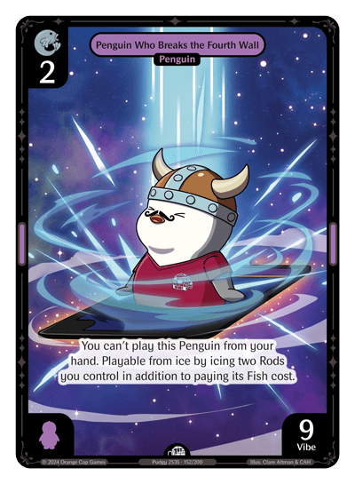 Penguin Who Breaks the Fourth Wall Holo - Enter The Huddle