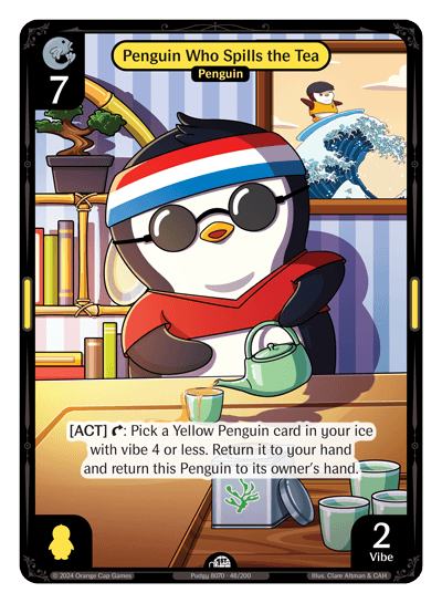Penguin Who Spills the Tea Holo - Enter The Huddle