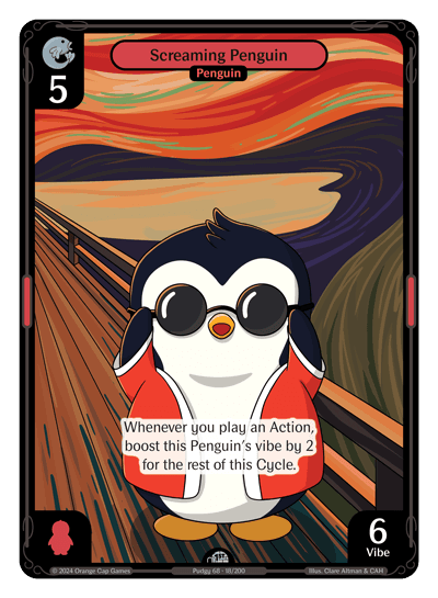 Screaming Penguin Holo - Enter The Huddle